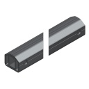 ARQUILLO ALU ANOD. NEGRO RECTO TIPO ECO-LIGHT PASAMANOS 50 mm 