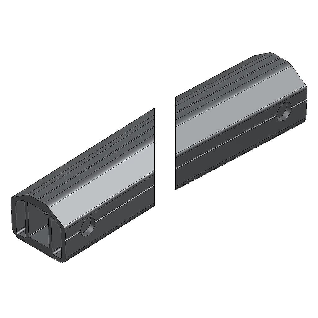 ARQUILLO ALU ANOD. NEGRO PUNTO 50 mm TIPO ECO-LIGHT PASAMANOS 85 mm 