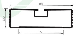 [009-001-3-3455] PERFIL RECTO SALVACICLISTAS L 3.455 mm