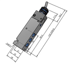 [022-003-101] N SMC VALVULA PALANCA BIESTABLE 5-2 1/8" FRONT EVZM550F0108